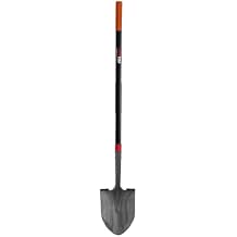 Heavy Duty Round Point Digging Shovel with Long Fiberglass Handle Garden Shovels Spade for Digging,Planting, Transplanting,58 inches