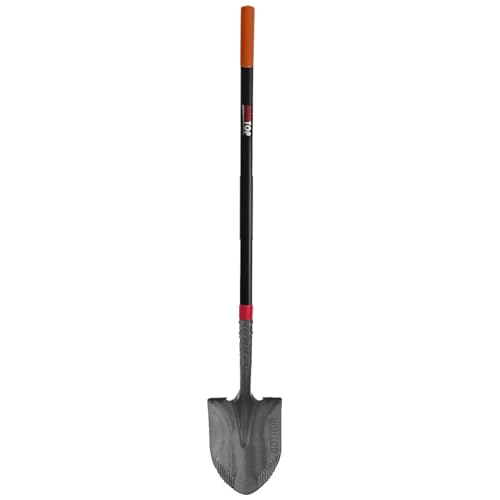 HANTOP Heavy Duty Round Point Digging Shovel Long