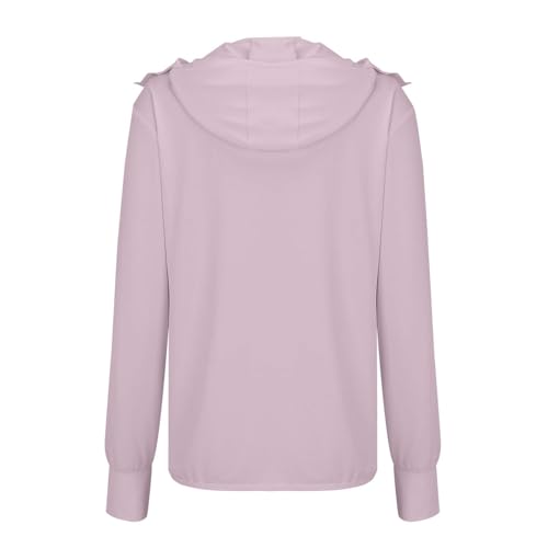 Sudadera con capucha rosa XS de protección solar con cremallera completa para mujer 7