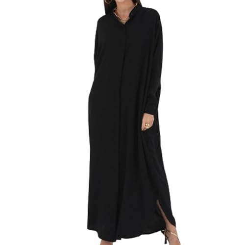 Vestido de oración musulmana de 56,7 pulgadas de manga larga