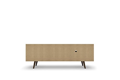 Manhattan Comfort Liberty Mid-Century Modern Living Room Tv Stand With Shelves And A Cabinet With Splayed Legs, 201Amc: 62.99 Inch, White #TOP7
