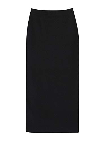 Ylingjun Women's Fleece Lined One Side Split Jersey Pull On Pencil Long Skirt