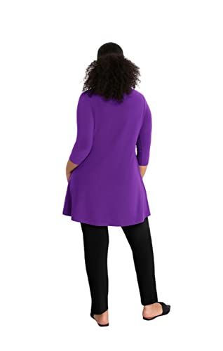 Sympli Trapeze Tunic-Ultraviolet-Spring 2023 (As1, Numeric, Numeric_8, Regular, Regular, Ultraviolet) #TOP3