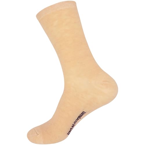 Image of BambooMN Unisex Men and Women's Rayon from Bamboo Wool Blend Athletic Crew Socks for Home, Travel, Work and Sport, 2 Pairs