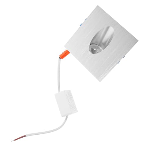 NUOBESTY Lámpara Led Empotrada Cuadrada Para Escaleras, Luz Led De Pared Para Interiores, Aleación De Aluminio, Luz Blanca Fría 6000-6500k, Iluminación Eficaz Para Pasillo y Sótano, 1 Unidad