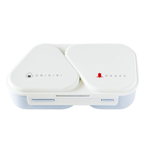 オーエスケー（OSK) おにぎり ランチケース 弁当箱 465ml パステル ブルー 押し型付 抗菌 ロック付き 電子レンジ対応 LS-15 日本製の商品画像（Amazon）