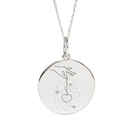 Collier mystique argent 925 fait main LKBEADS avec pendentif sorcier
