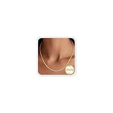 Girluky 14K Gold Plated Chain Necklace for Women, 2MM Rope Chains 14K Gold Plated Chain for Women Sturdy & Durable Women's Chains Necklace 18 Inch