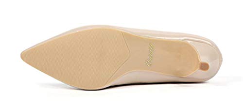 Cull4U Women's Formal Tuesday Pumps Shoes (5.5 M US,Nude Patent) - Image 3
