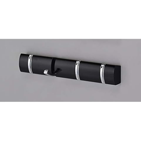 IN Room Furniture Designs Modern Pine Wood Wall Cloth Hanger in Black Cover