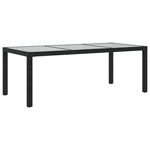 vidaXL Gartentisch Esstisch Terrassentisch Gartenmöbel Balkontisch Outdoor Tisch Außentisch Schwarz 190x90x75cm…
