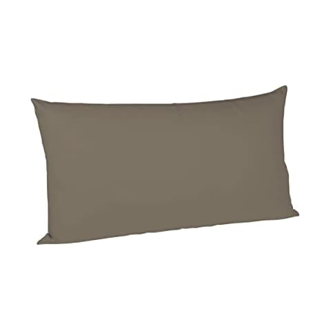 Fleuresse Colours pillow case, made from Mako satin, taupe, 40 x 80 cm Cover