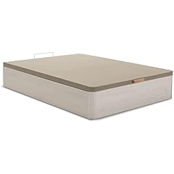 HOMN LIVING Canapé Abatible 160x200 cm Blanco Nordic de Gran Capacidad, Esquinas Redondeadas, Tapa Reforzada y Transpirable