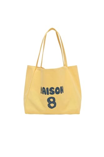 Image of Jeelow Large Striped Or Patterned Canvas Tote Bag for Women Men Shoulder Handbag with Zipper Pocket Travel