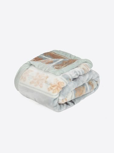 Image of Monte Carlo Single Bed Heavy Winter Blanket Lavish Plus 2 Ply Box Pack 900 GSM | 3.2 KG (220x160 CM), Beige