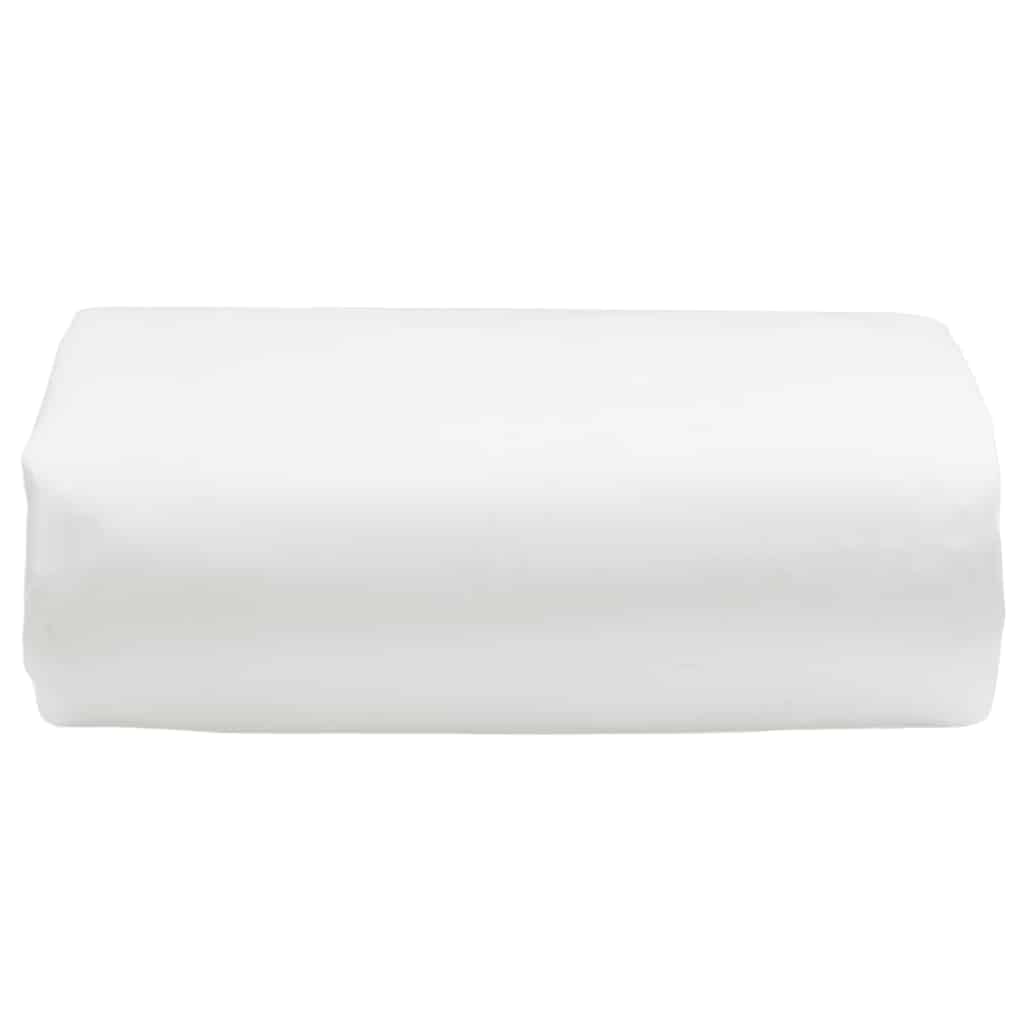 Abdeckplane Weiß 6x8 m 650 g/m² Canvas mit PVC-Beschichtung reißfest wasserfest UV-beständig für Garten Möbel Boot Fahrrad Anhänger Outdoor Camping Schutz und Regenschutz