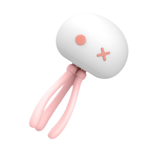 FOYTOKI Creative Jellyfish Night Light Silicone Bedside Lamp for Home Decor Eye Caring Soft Glow for Bedrooms Nurseries Corridors Rechargeable Cute