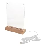 Cabilock Acryl Schildhalter für Tisch 20cm Freistehend mit Sockel