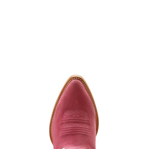 ARIAT ARIAT Women's Ambrose Western Boot, Pearly White/Raspberry Suede, 11