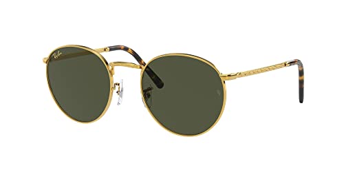 Ray-Ban RB3637 Sunglasses Bundle: RB 3637 NEW ROUND 919631 New Round Legend Gold Green and Eyewear Cleaning Kit