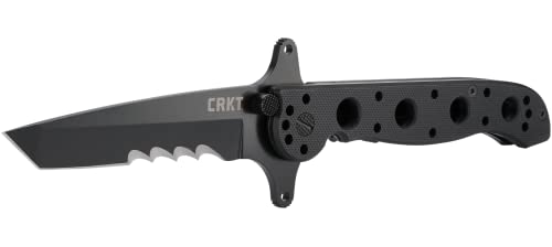 Columbia River Knife & Tool Crkt M16-13Sfg Edc Folding Pocket Knife: Special Forces Everyday Carry, Black Serrated Edge Tanto, Veff Serrations Automated Liner Safety, Dual Hilt, G10 Handle, 4-Position Pocket Clip, 8.25-Inch Open, Black Blade / G10 Handle, Model:cr13Sfg #TOP5