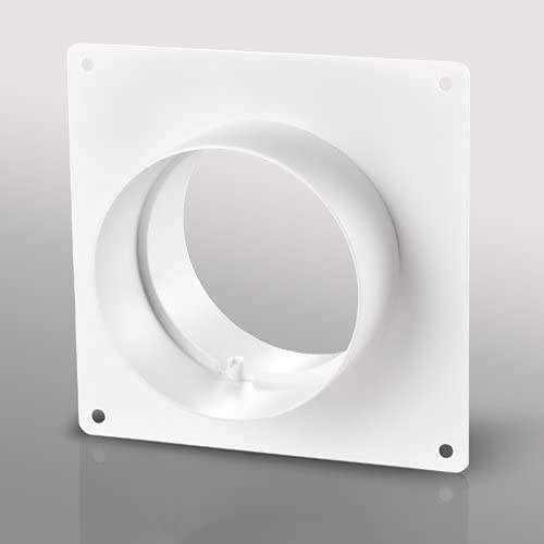 Buy 150mm 6 inch Solid Wall Plate Spigot for Air Con Duct Cooker Hood