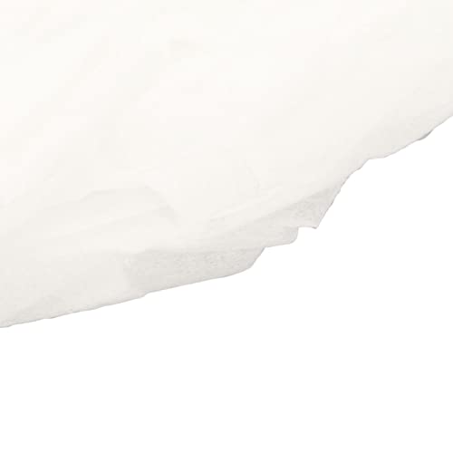 BORDSTRACT 50pcs Disposable Fitted Face Cradle Covers - Non-Woven Headrest Covers for Massage Tables and Spa/Salon Supplies, Uni-Size to Fit Most Standard Crescent Cushions, White