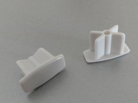 Bottom Bar Rail White End Caps/Plugs (Pack of 2) (RL1002)