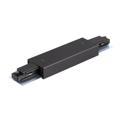 Qub Focus – Connecteur d’alimentation centrale en I – pour rail monophasé – noir – raccord central – compatible système 1 phase – design discret