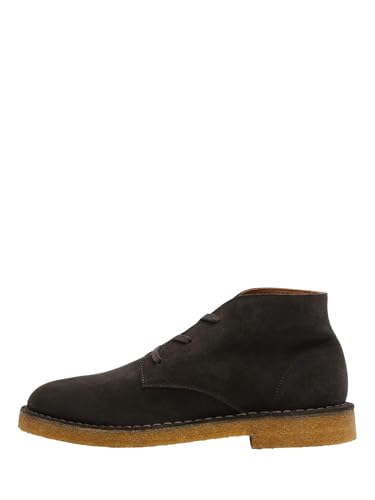 Bottines Chukka Selected en daim marron 42 parfaites pour le style casual chic au bureau