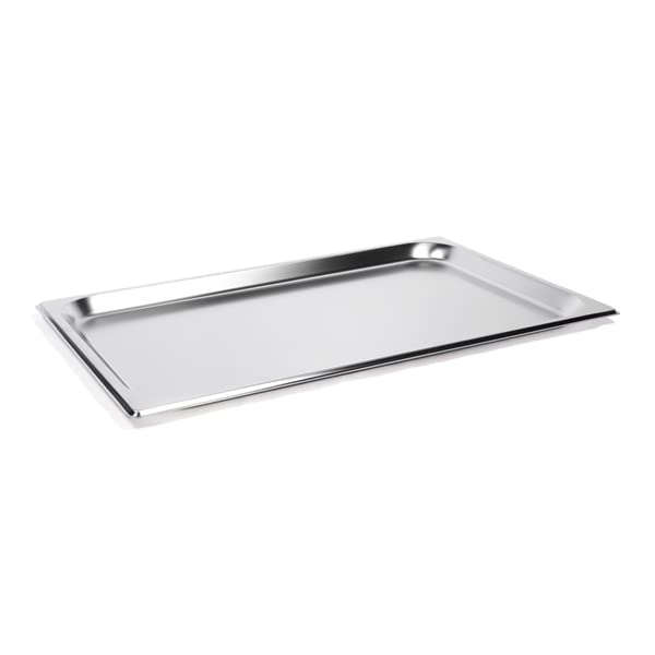 Vague Stainless Steel Gastronorm Food Storage Pan, 20 cm x 53 cm x 32.7 cm Size, Silver
