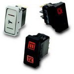 V1D1BN04-69ZG2-100, Switch Rocker ON None Off SPST Quick Connect Rocker 20A 12VDC 150000Cycles Automotive Bulk (5 Items)