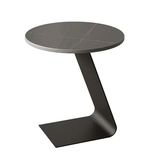 Stolik Boczny W KształCie Litery C Z Marmurowym Blatem, MałY Stolik Kawowy, Stolik Nocny, OkrąGłY Stolik Kawowy, Stoliki Pomocnicze Do Salonu, Sypialni, Biura,C,45cm