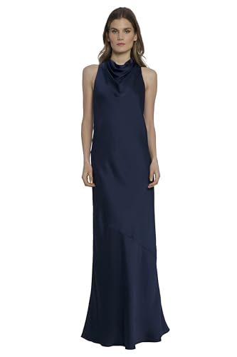 Maggy London High Neck Floor Length Fit and Flare Halter Formal Dresses for Women