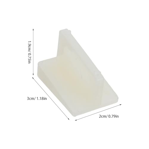 10 Pack Guías Inferiores para Puertas Pocket, Soportes de Montaje en Jamba de Plástico Beige con Tornillos | Herrajes para Guía Inferior de Puertas Deslizantes para Clósets y Sistemas Pocket, Reemplazo Montado en Marco, 1.18 x 0.79 pulg miniatura 2