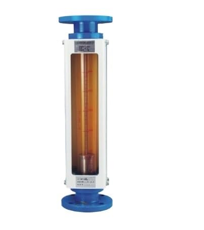 NURII Glass Rotameter Flow Meter for Liquid and Air, Flange Connection, DN80 LZB-80(50-250m3 PH-air)
