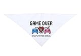 MERCHANDMANIA Pack 2 Pañoletas triangulares suaves frase graciosa gamer casado friki con hijos mujer moda cuello fiestas