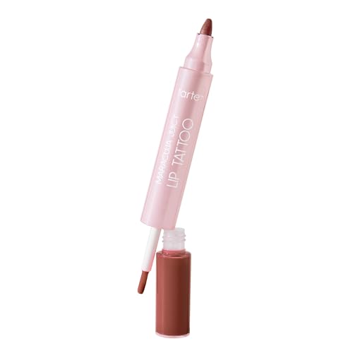 tarte maracuja juicy lip tattoo –Transfer Proof Lip Stain Tint & Nourishing Gloss Combo, 2 in 1 Lipgloss Makeup with Hyaluronic Acid and Vitamin E, Vegan & Cruelty-Free, full size, peachy beige