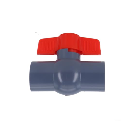Violiica Válvula de bola de PVC para suministro de agua, conector deslizante para piscinas, jardín, diámetro de riego, apagado manual, control de flujo (32 mm)