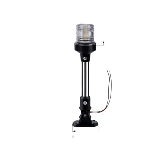 CTorr0Sve Lámpara de vela con luz de ancla plegable LED para yate de barco marino 12 24V(9 inch)