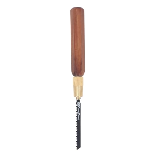 Hand Saw Kit Hex Shaped Rosewood Handle 5 Jigsaw Blades