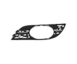  EDA PREMIUM auto Stoßstangengitter Links Schwarz 2118850922 passend für MERCEDES BENZ E W211 2007-2009 AVANTGARDE, mit Loch für Nebelscheinwerfer, Schwarz