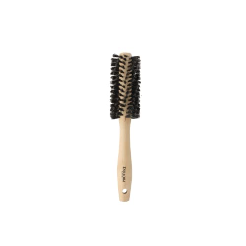 FRANCK PROVOST - Brosse brushing en bois - Brosse brushing diamètre moyen - Brosse à cheveux en bois - Brosse brushing double picots nylon et sanglier - Brushing express - Cheveux lisses et brillants
