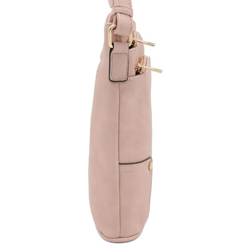 Image of ALYSSA Triple Zip Pocket Large Crossbody Bag
