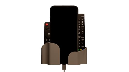 Splin Suporte de Parede para 3 Controles Remotos mais Smartphone, Ajustável, com Passagem para Carre