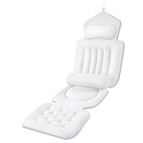Cojín de fibra para bañera con diseño lumbar que mejora la comodidad durante largas horas de baño. Alfombrilla de baño ergonómica