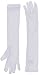Jacobson Hat Company Women's Adult Stretch 18 Inch Long Gloves, White, One Size