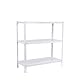 Simon Rack Ecoclick Regal mit 3 Ebenen, 70 kg Tragkraft und Biegepunkt, 900 x 900 x 500 mm, Schwerlastregal, Garagenregal, Weiß