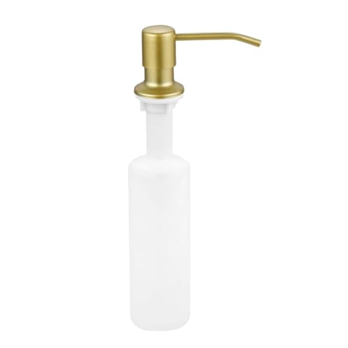 Soap Dispenser for Kitchen Sink and Bathroom Countertop - Built in Soap Dispenser for Kitchen Sink,Stainless Steel Soap Dispenser Refill from Top, Countertop Sink Soap Dispenser Kit, Gold by Bchunlucve - Used condition - US$17.09