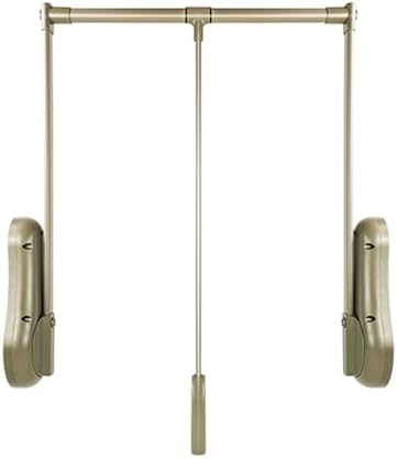 Adjustable Pull Down Closet Rods, Silent Lift Hanging Rail for Wardrobe, Telescopic Clothes Hanger with 30Kg Capacity, Space-Saving Closet Organizer Solution